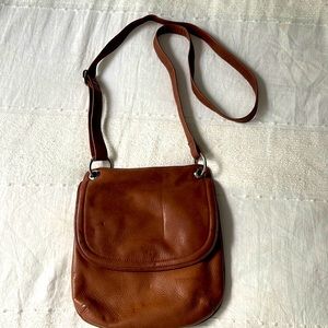 Vintage brown genuine leather Osgoode Marley Crossbody Purse / Bag